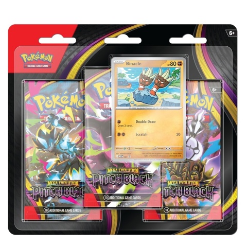Pokémon TCG: Mega Evolution - Pitch Black - 3-Pack Blister