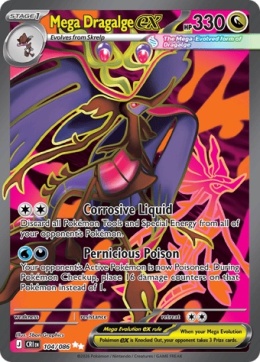 Pokémon TCG : Mega Dragalge EX#104 Pokemon Chaos Rising