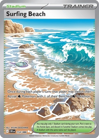Pokémon TCG : Surfing Beach #114 Pokemon Chaos Rising