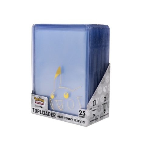 Ultra Pro: Pokémon - Toploader and Penny Sleeves - Pikachu (25 szt.)do